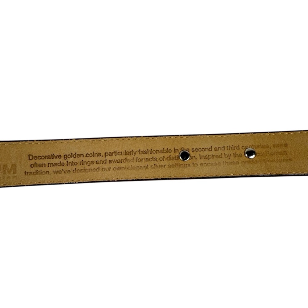 Vintage 1996 Brighton Museum Collection Brown‎ Leather Golden Coin Belt Large - Picture 7 of 13